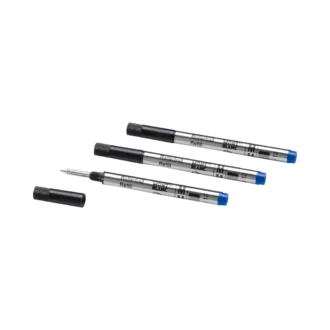 3 rezerve mici pentru rollerball, albastru regal – mediu