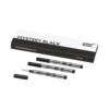3 rezerve mici pentru rollerball, negru misterios – mediu