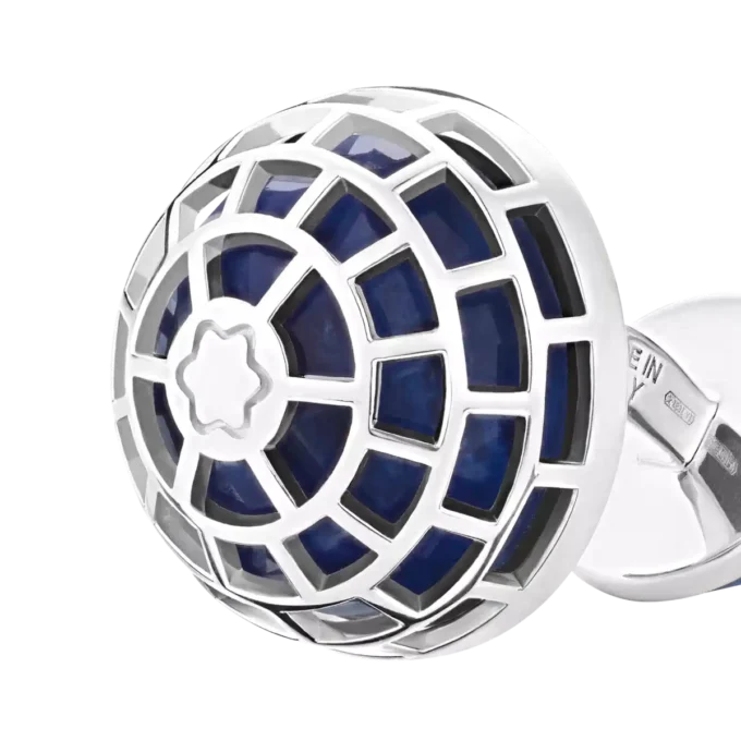 Butoni Montblanc Meisterstück cu piatră sodalit Butoni Montblanc Meisterstück cu piatră sodalit