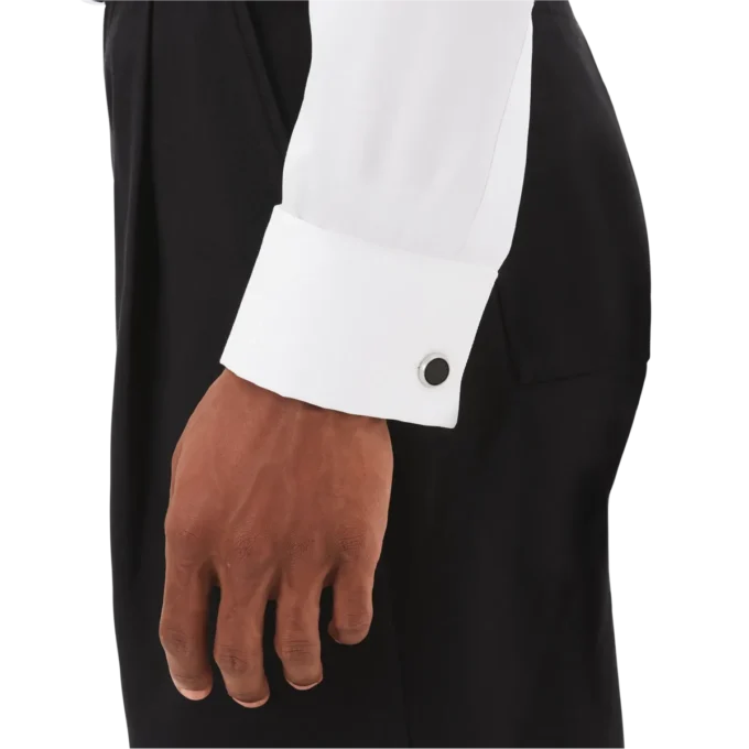 Butoni rotunzi din oțel inoxidabil cu incrustare cu model carbon