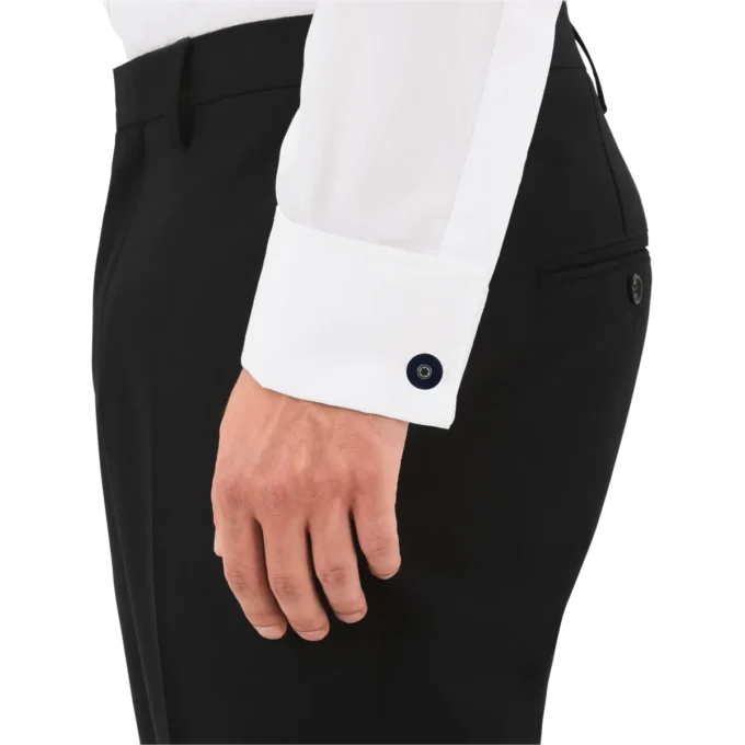 Butoni rotunzi din oțel inoxidabil cu rășină albastră