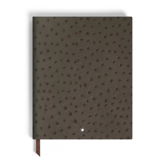 Caiet mare din piele embosată cu model de struț, pagini liniate