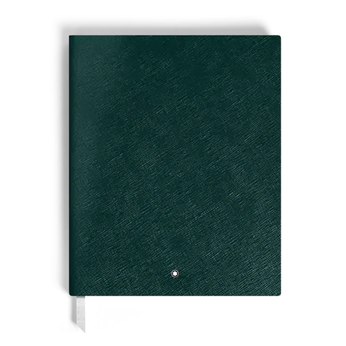 Caiet mare, piele Saffiano, verde britanic – pagini liniate