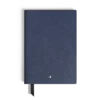 Caiet mediu, piele Saffiano, albastru – pagini liniate