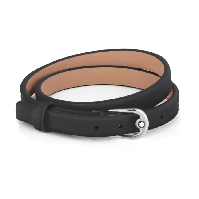 Curea cu cataramă în formă de potcoavă, negru, dimensiune reglabilă