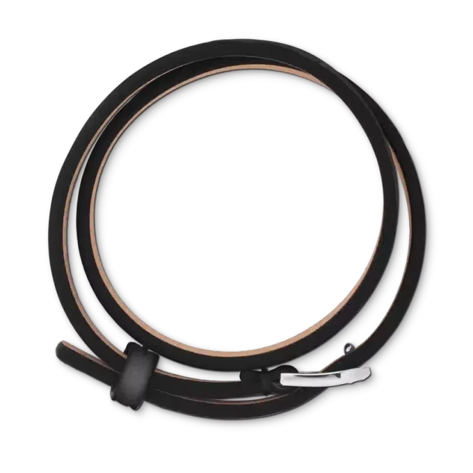 Curea cu cataramă în formă de potcoavă, negru, dimensiune reglabilă