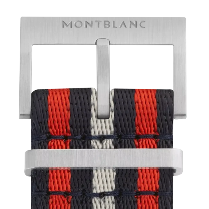 Curea din nailon roșu și albastru