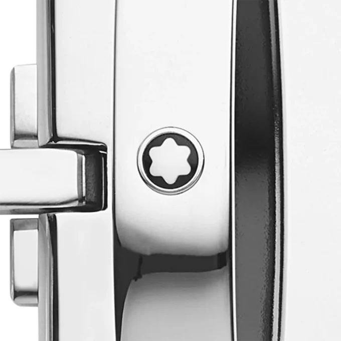 Curea din piele de 35 mm cu cataramă în formă de potcoavă, verde britanic sfumato