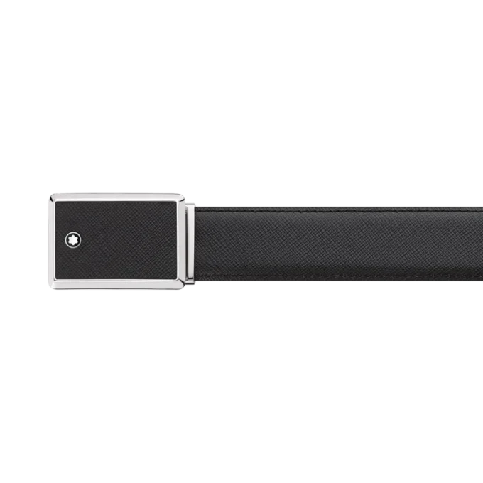 Curea din piele neagră de 30 mm