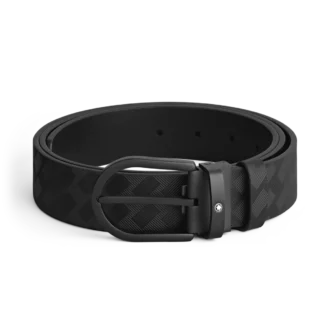 Curea din piele neagră de 35 mm