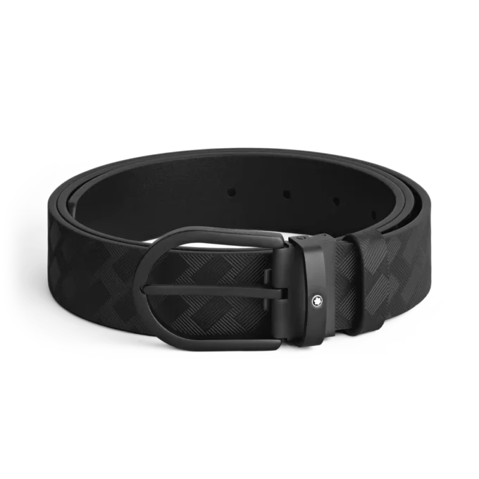 Curea din piele neagră de 35 mm