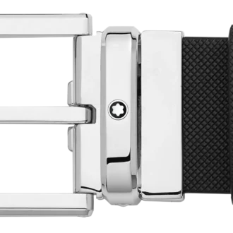 Curea din piele neagră de 35 mm