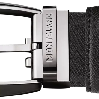 Curea din piele neagră de 35 mm