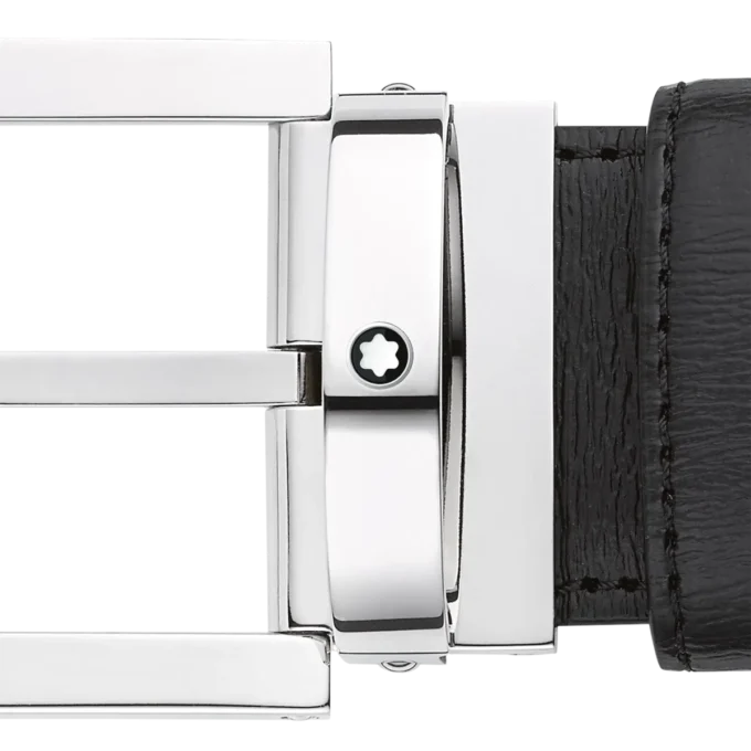 Curea din piele neagră de 35 mm