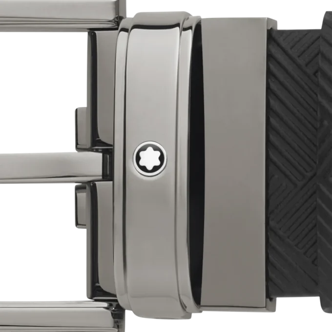 Curea din piele neagră de 35 mm