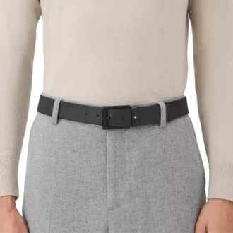 Curea reversibilă din piele albastră/neagră de 35 mm