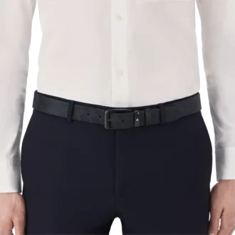 Curea reversibilă din piele neagră de 35 mm