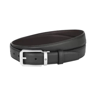 Curea reversibilă din piele negru/maro de 30 mm