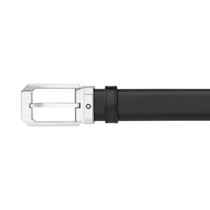 Curea reversibilă din piele negru/maro de 30 mm