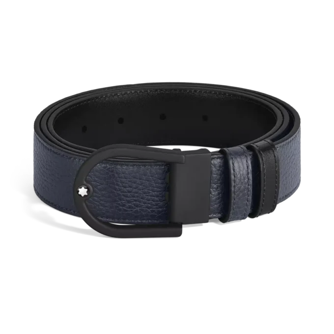 Curea reversibilă Horseshoe 35 mm din piele granulată