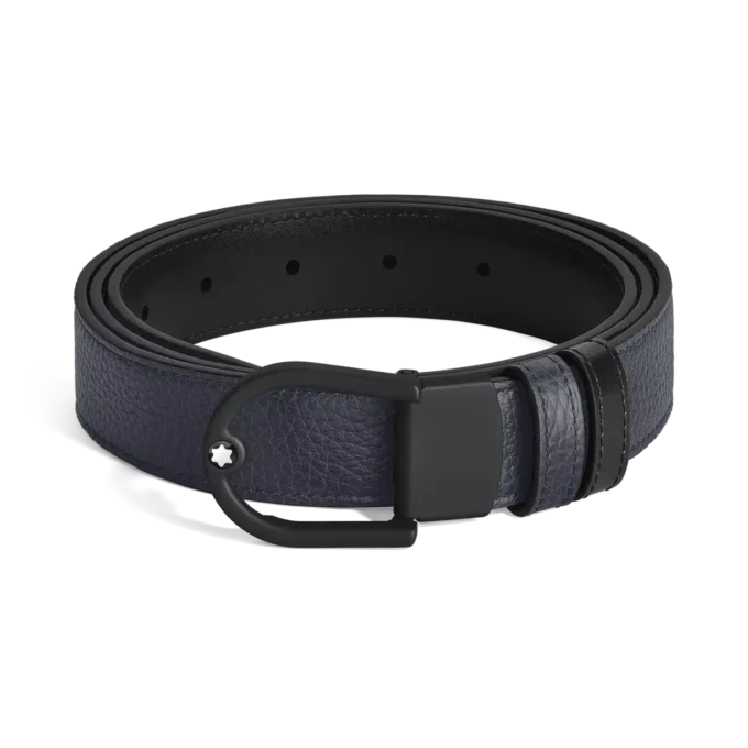 Curea reversibilă Horseshoe de 30 mm din piele granulată