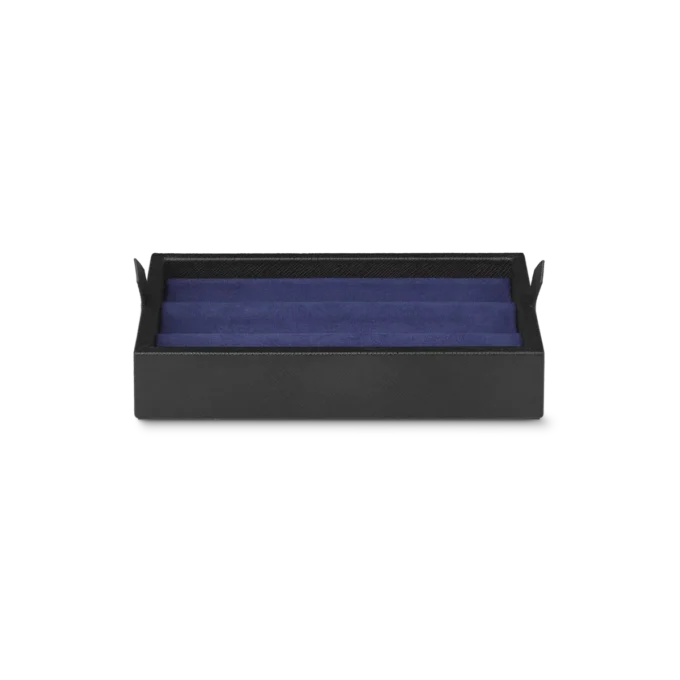 Cutie de birou din piele pentru trei instrumente de scris și o sticlă de cerneală