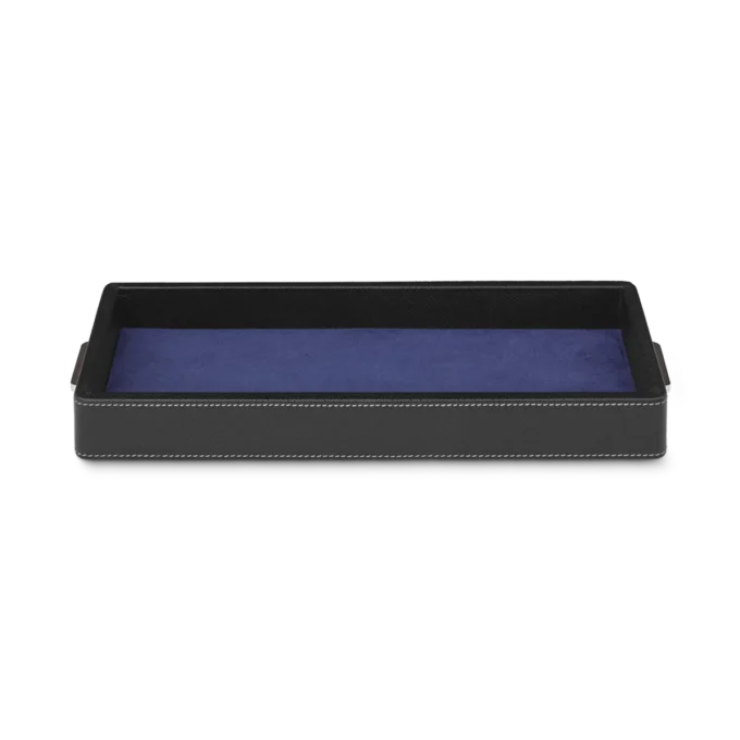 Cutie de birou din piele pentru trei instrumente de scris și o sticlă de cerneală