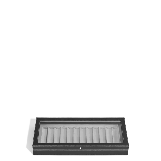 Cutie de colecție pentru 12 instrumente de scris din lemn lăcuit