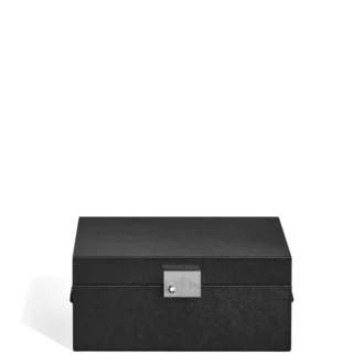 Cutie de colecție pentru instrumente de scris din piele neagră