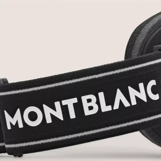 Mască de schi dreptunghiulară cu ramă injectată neagră