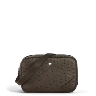 Mini geantă crossbody imprimată cu struț