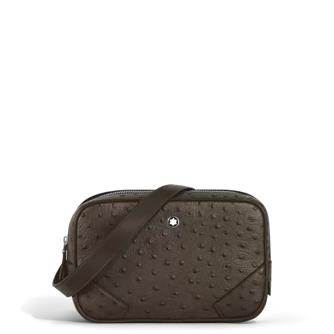 Mini geantă crossbody imprimată cu struț