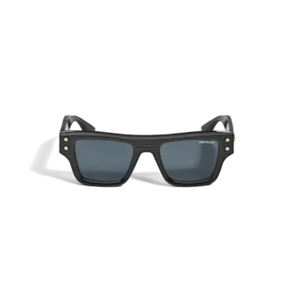 Ochelari de soare dreptunghiulari cu ramă din acetat de culoare neagră