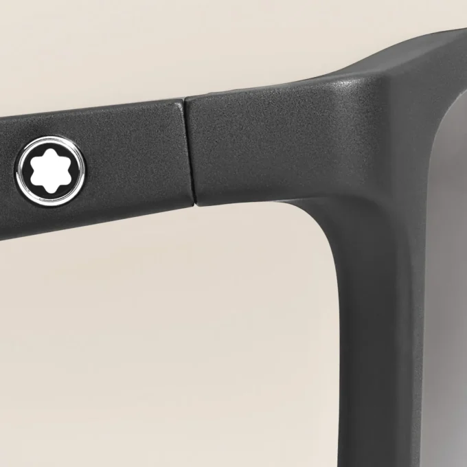 Ochelari de soare dreptunghiulari cu ramă din acetat negru