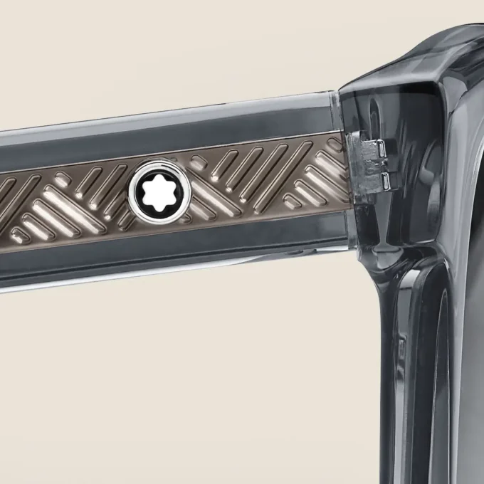 Ochelari de soare pătrați cu ramă din acetat de culoare gri