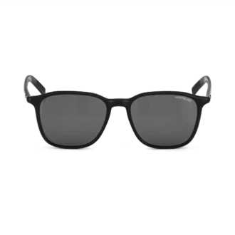 Ochelari de soare pătrați cu ramă din acetat de culoare neagră