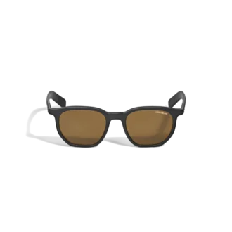 Ochelari de soare pătrați cu ramă din acetat de culoare neagră