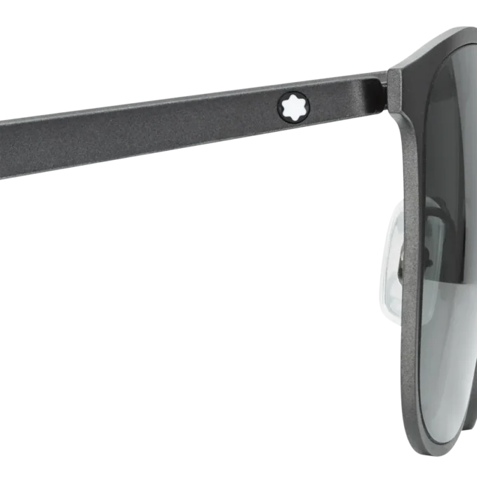 Ochelari de soare pătrați cu ramă metalică de culoare neagră