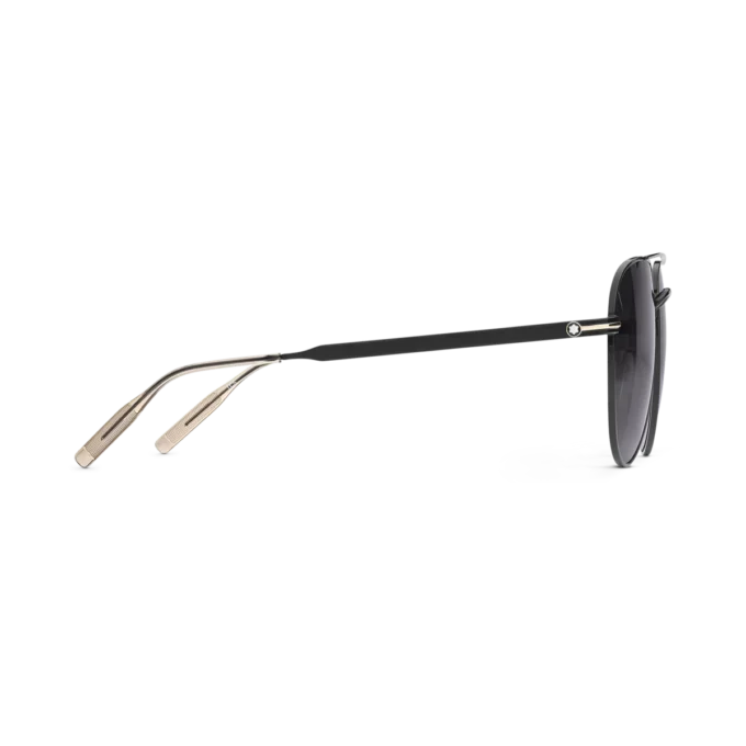 Ochelari de soare pătrați cu ramă metalică de culoare neagră