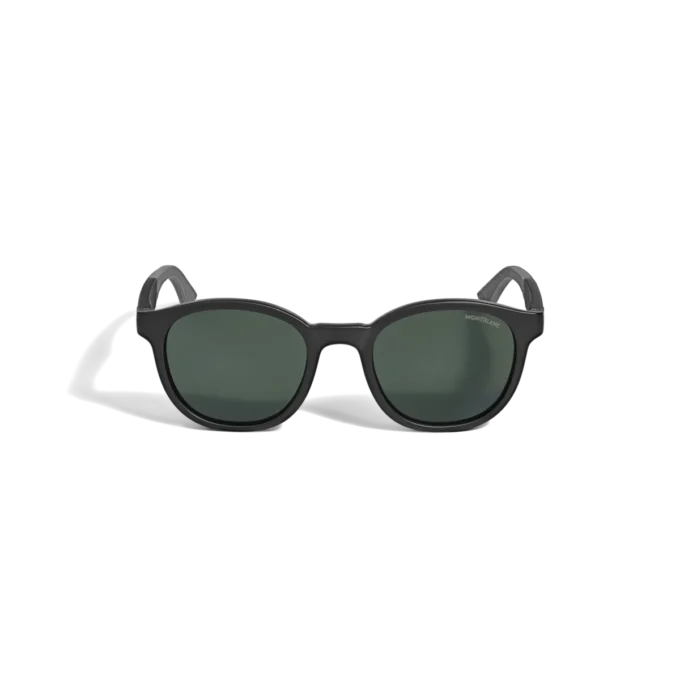 Ochelari de soare rotunzi cu ramă injectată de culoare neagră