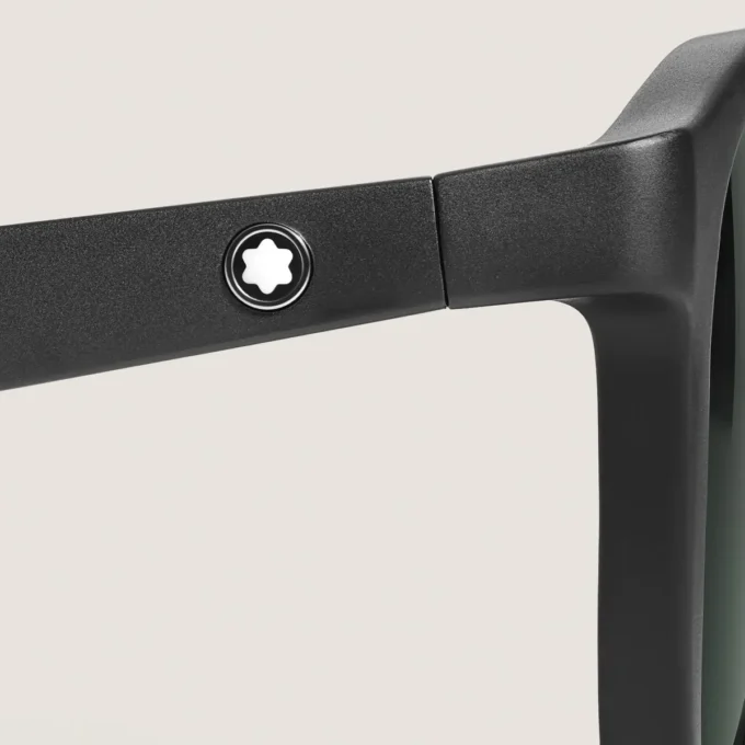 Ochelari de soare rotunzi cu ramă injectată de culoare neagră