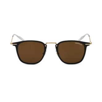 Ochelari de soare rotunzi cu ramă injectată neagră