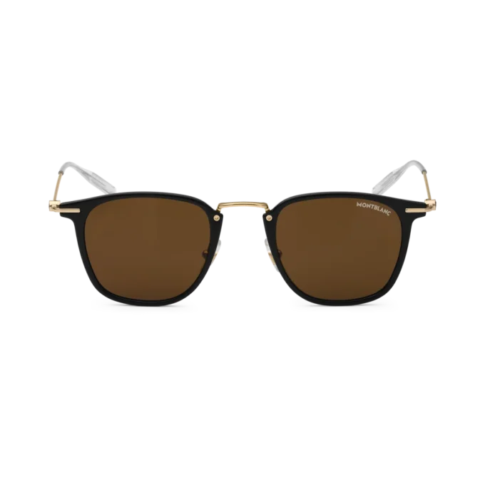 Ochelari de soare rotunzi cu ramă injectată neagră