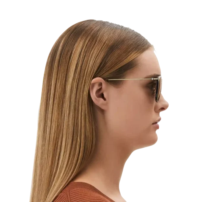 Ochelari de soare rotunzi cu ramă injectată neagră