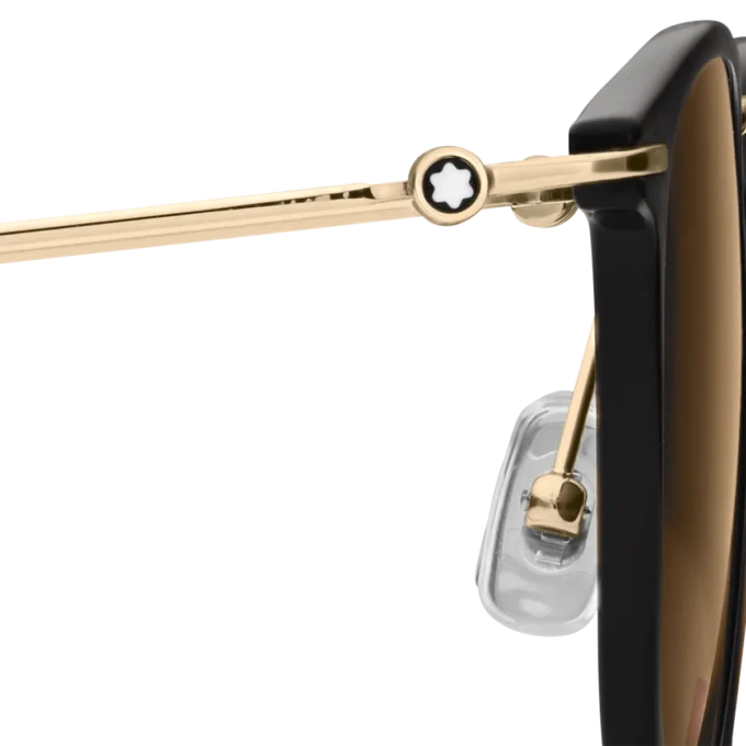 Ochelari de soare rotunzi cu ramă injectată neagră