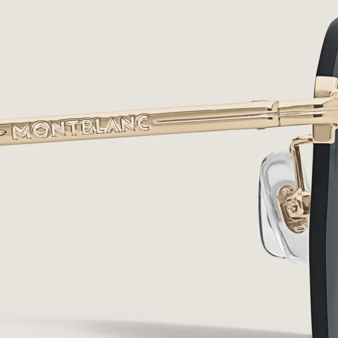 Ochelari de soare rotunzi cu ramă metalică aurie