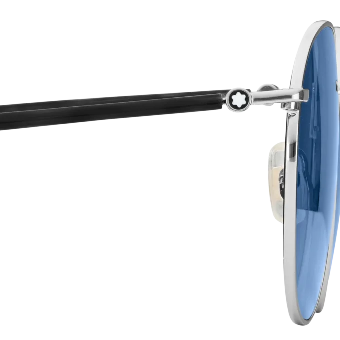 Ochelari de soare rotunzi cu ramă metalică de culoare ruteniu