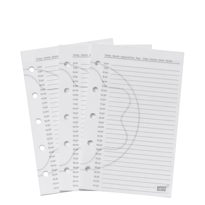 Pagini de planificare zilnică de buzunar