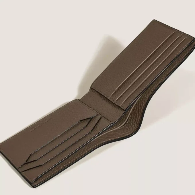 Portofel din piele încrețită 6cc