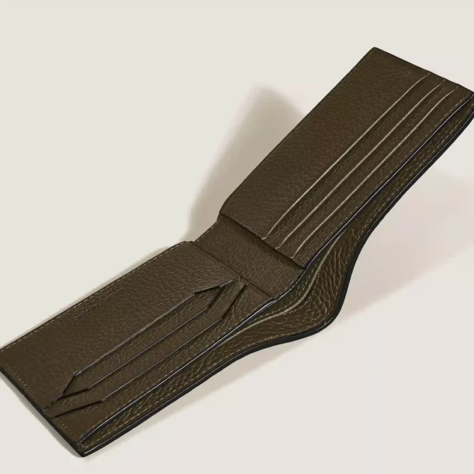 Portofel din piele încrețită 6cc